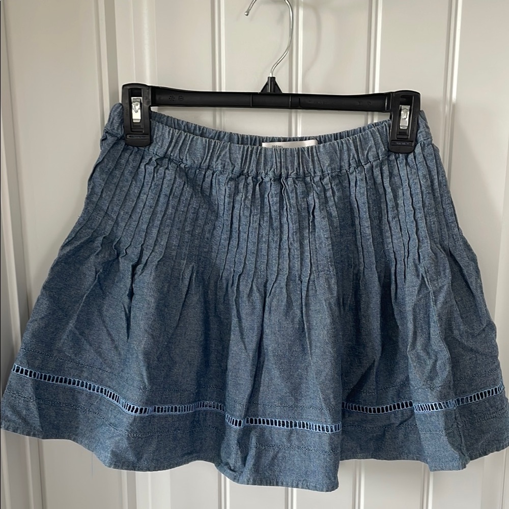 Aeropostale Blue Chambray Smocked Mini Skirt (size M)